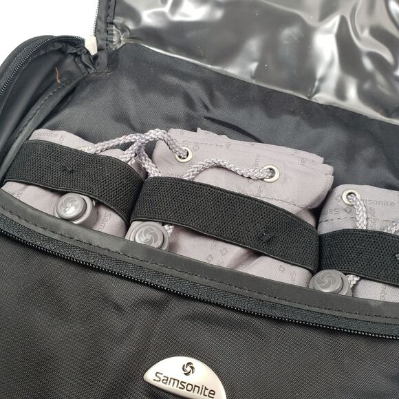 Samsonite Black Toiletry Bag Travel Kit with Laundry and Shoe Bags - Picture 12 of 15